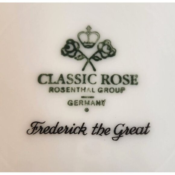 Rosenthal Classic Rose Frederick The Great Porcelain Dinner Plate Gold Trim Navy - Picture 4 of 10